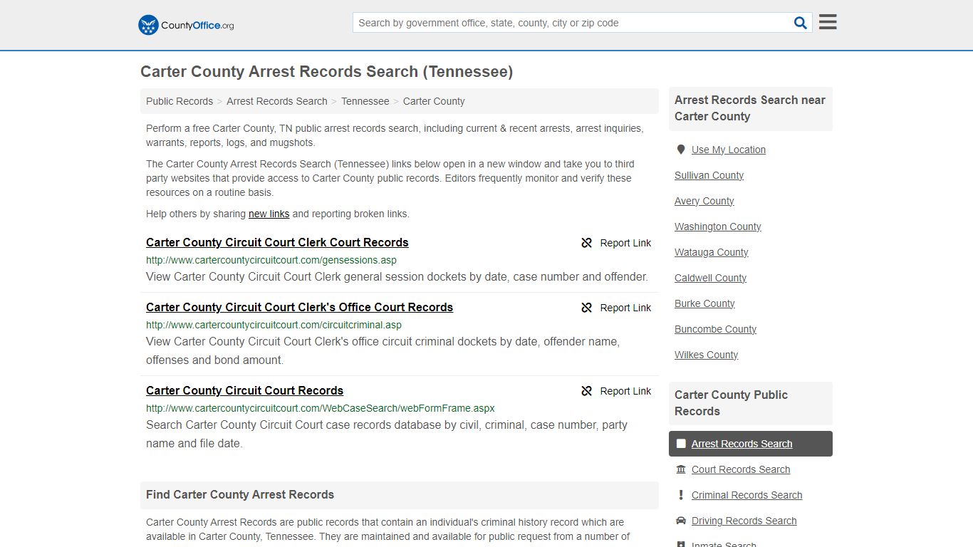 Arrest Records Search - Carter County, TN (Arrests & Mugshots)